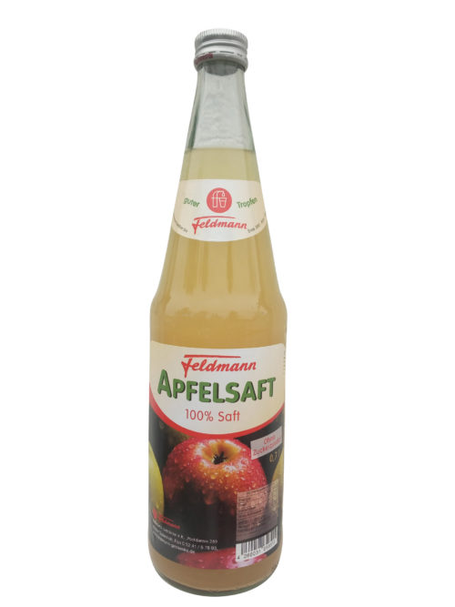 Apfelsaft trüb <p><small><FONT COLOR="#000000"> Feldmann Getränke </FONT></small> </p>