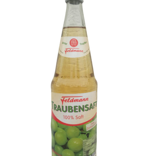 Traubensaft weiß <p><small><FONT COLOR="#000000"> Feldmann Getränke </FONT></small> </p>