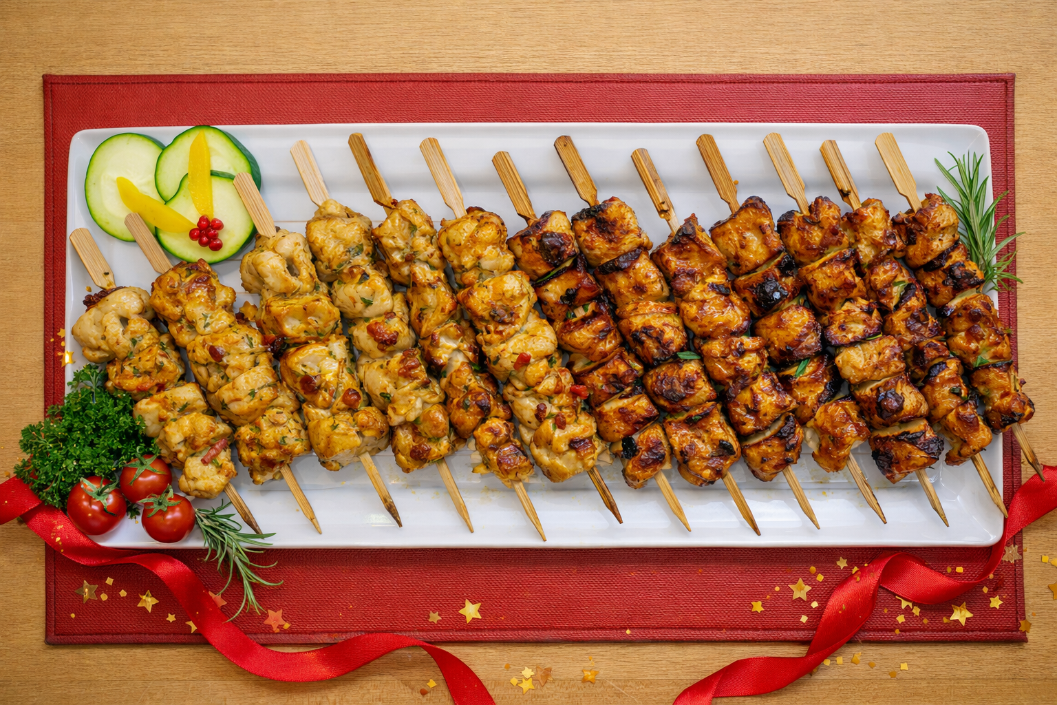 Hähnchenspiesse rustikal